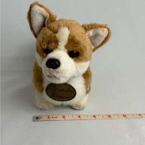 Vintage Russ Berrie Yomiko Classics Corgi Plush Realistic Stuffed Animal 10"